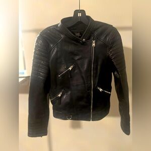Zara 100% leather jacket